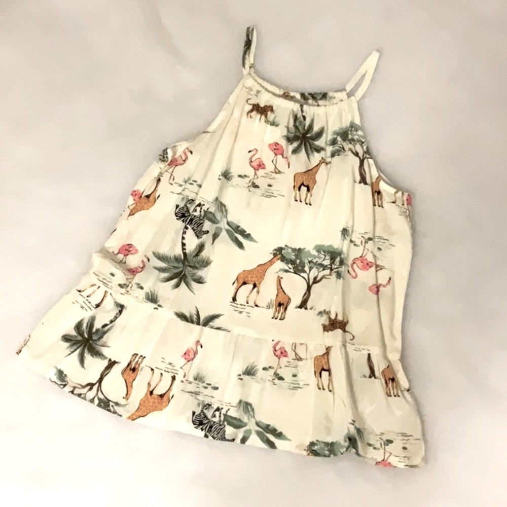 Printed Tiered-Hem Cami Wild Safari
